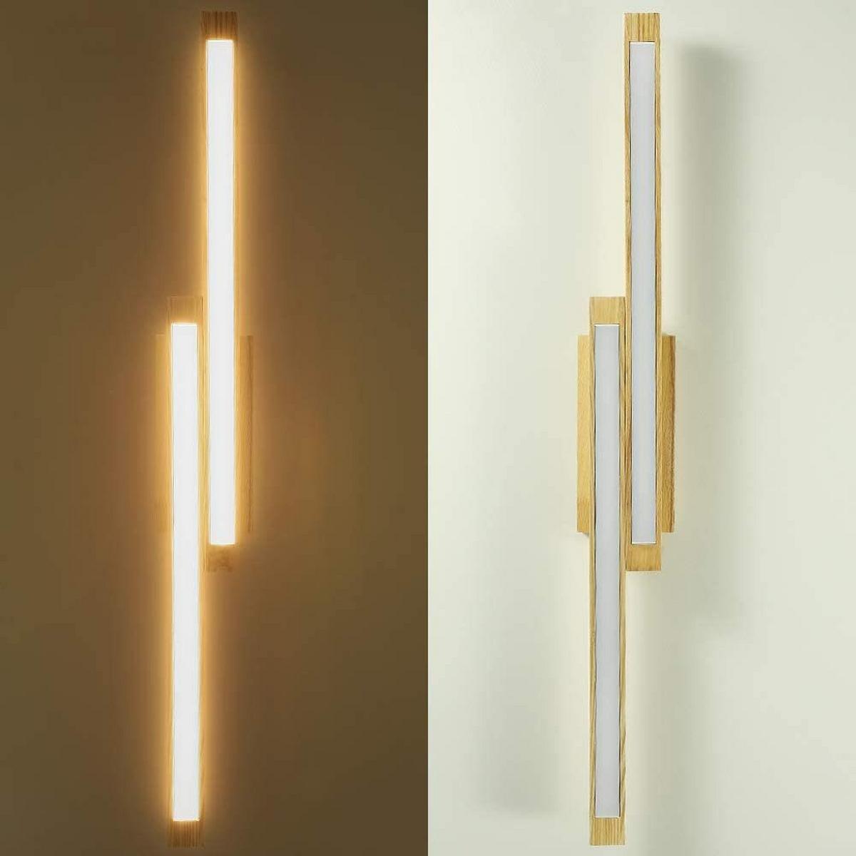 LED-DECKENLEUCHTE Thor 90/11/8cm - Zwetschgeholzfarben, Holz (90/11/8cm) - ZMH