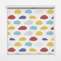 INNENROLLO - Fensterrollo - Rollo - 60x40 cm - Bunte Wolken - Gelb, Kunststoff (60/140/0.5cm) - TULUP