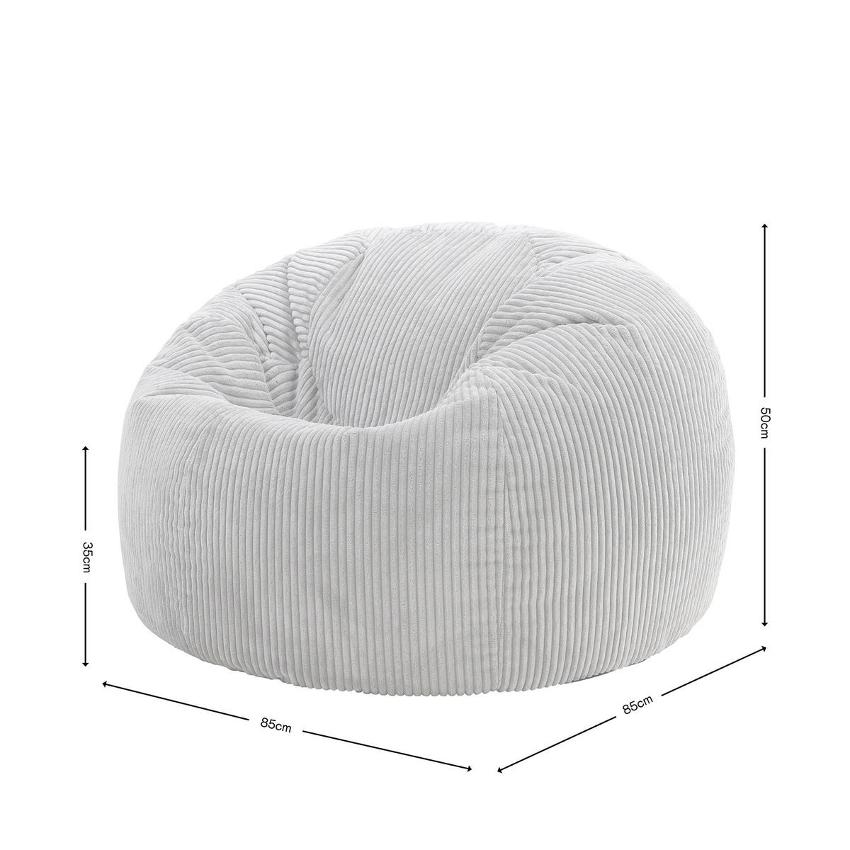 SITZSACK Klassisch Sessel aus Cord 2-tlg. - Salbeigrün, Textil (85/50/85cm) - icon