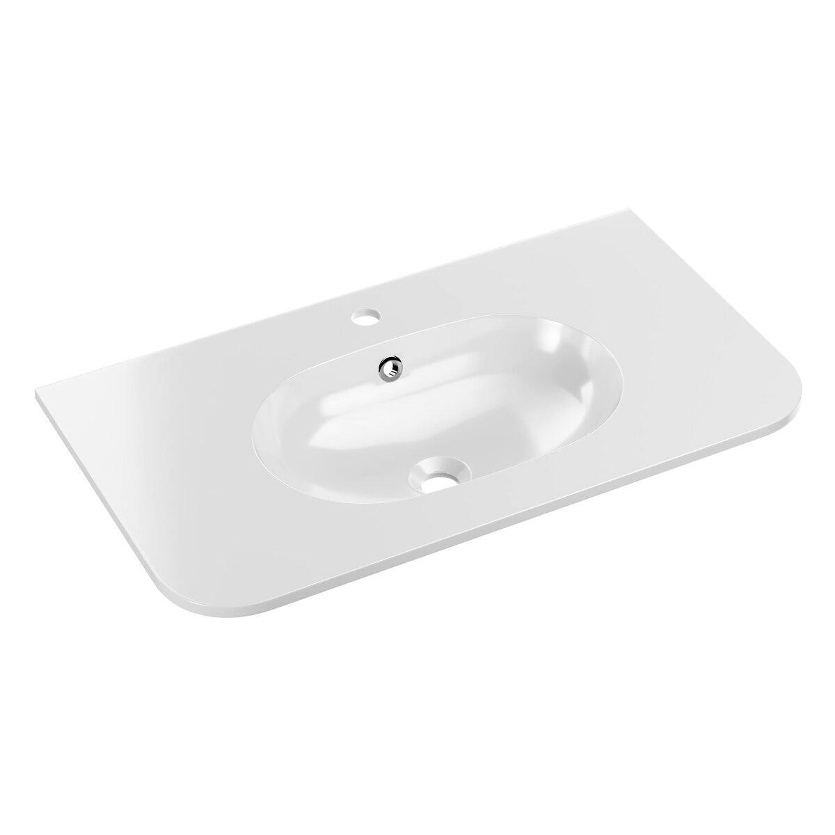 WASCHTISCH 80cm Mila Helle Eiche - Braun, Holzwerkstoff (80/52/46cm) - Petits-meubles
