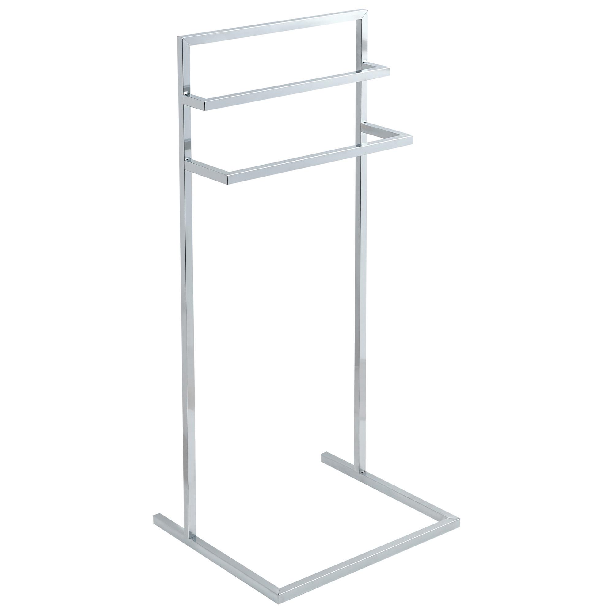 HANDTUCHSTÄNDER Metall Silber Melincue - Silberfarben, Metall (40/87/35cm) - Beliani