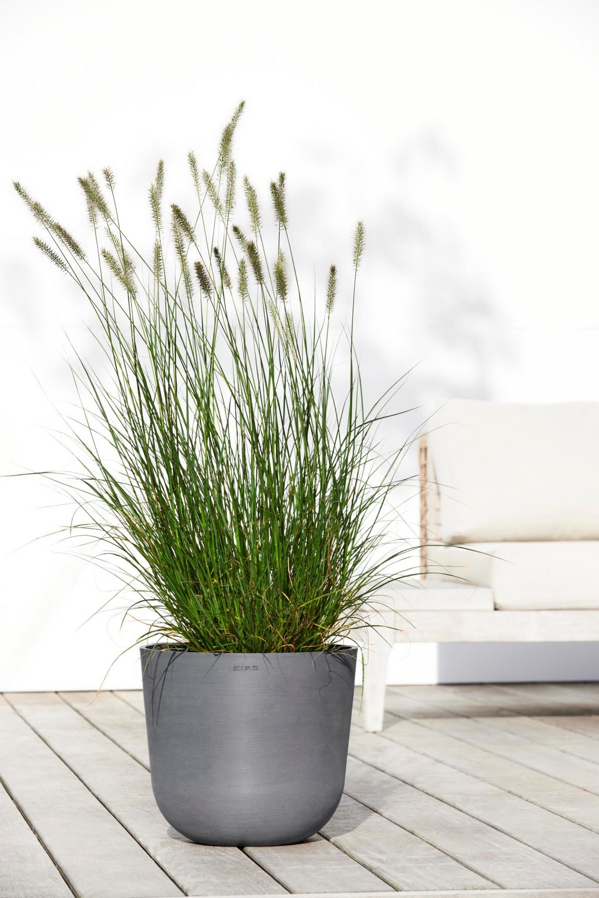 BLUMENTOPF Oslo 35/30,5 cm Grau - Grau, Kunststoff (35/30.5cm) - Ecopots