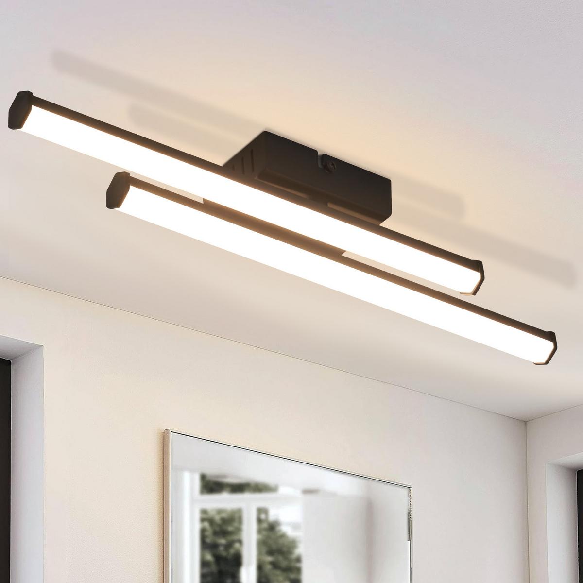 LED WANDLEUCHTE Nasseri - Schwarz, Metall (44/10/5.5cm) - ZMH
