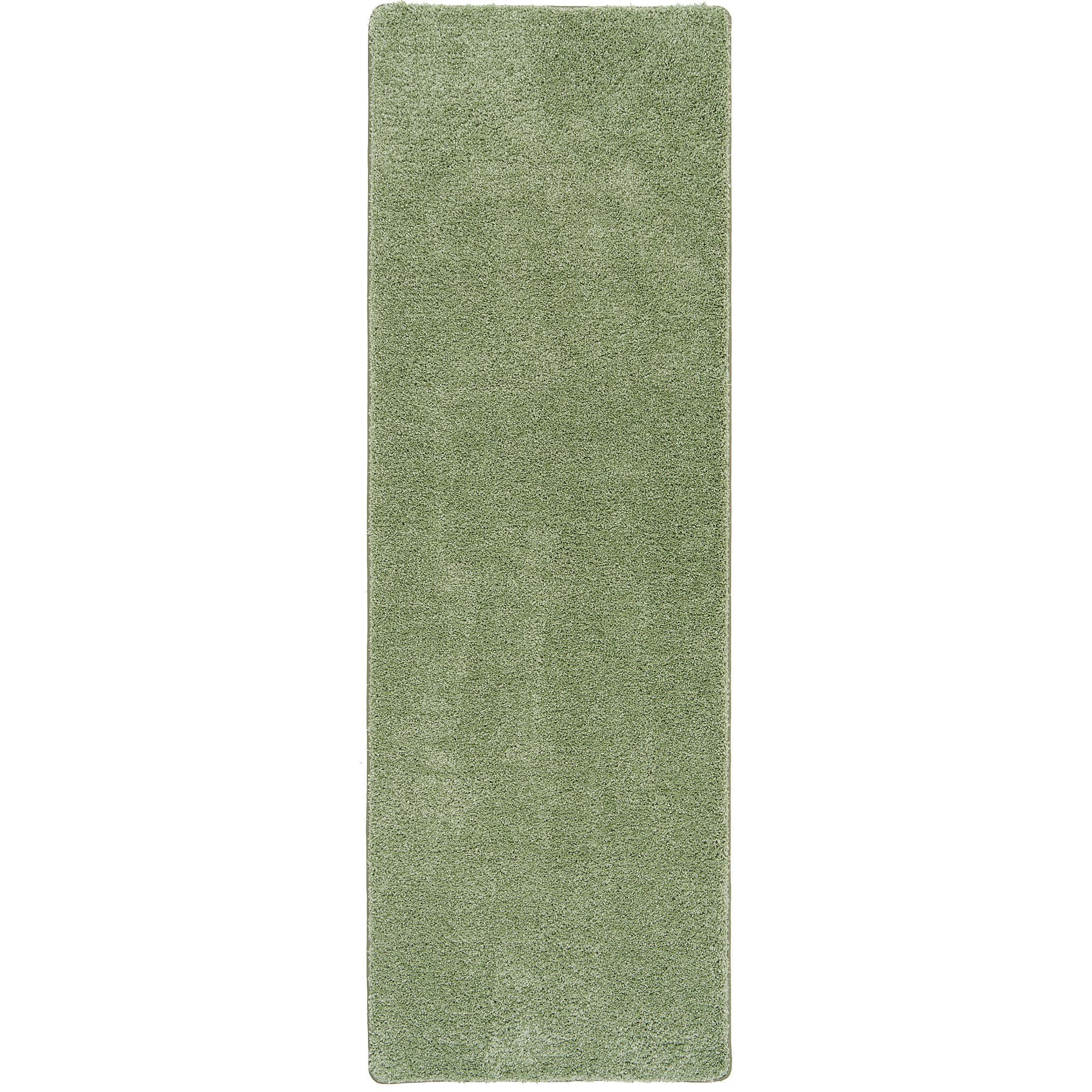 LUXUS HOCHFLOR LANGFLOR LÄUFER TEPPICH MILANO - Mintgrün, Textil (80/200cm) - Snapstyle