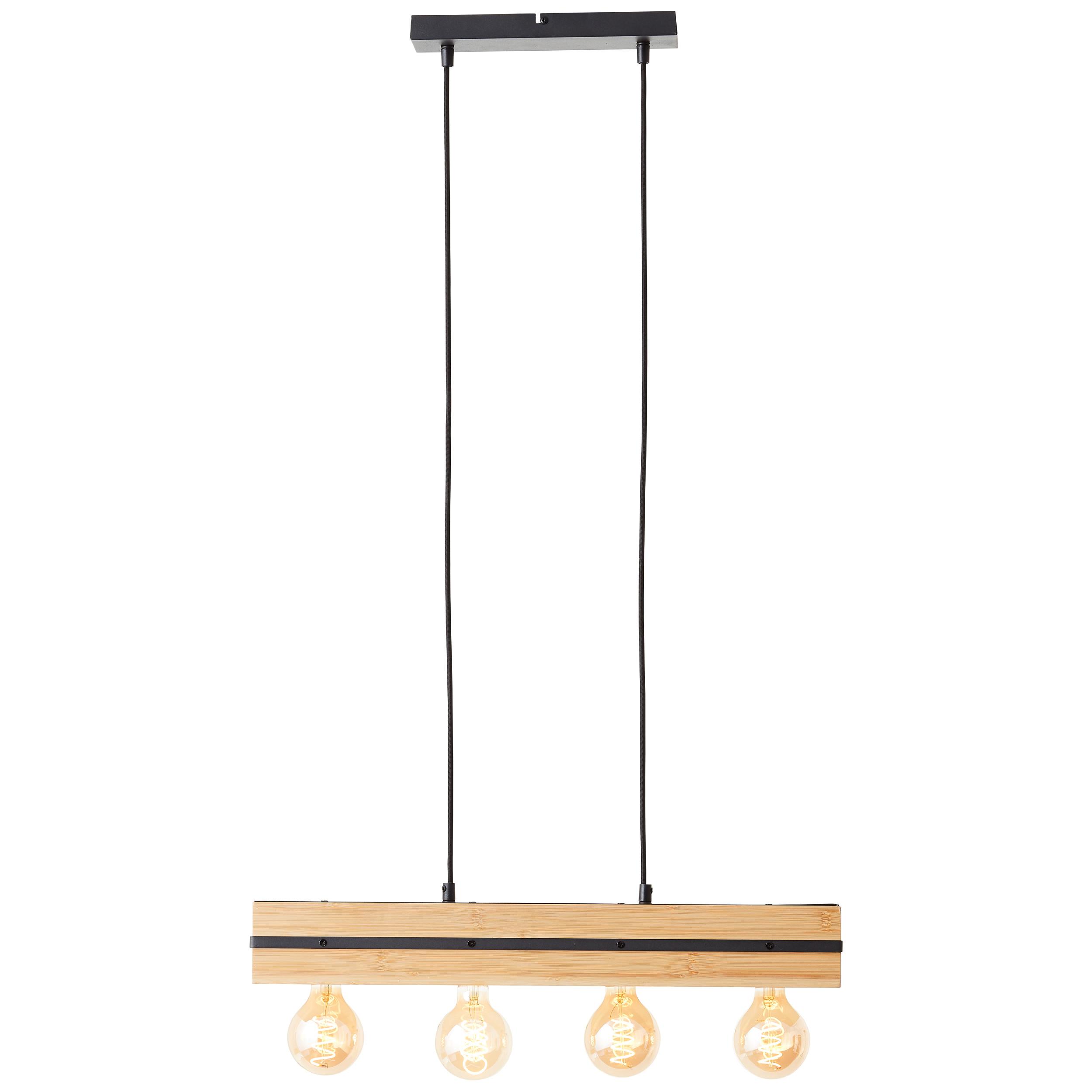 PENDELLEUCHTE Benny 99685/76 - Schwarz, Metall (60/60/120cm) - Brilliant