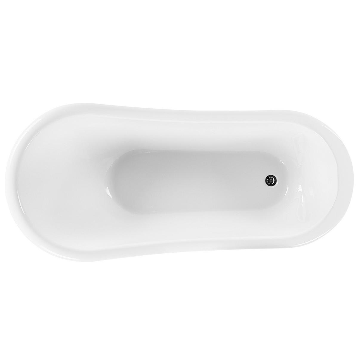 BADEWANNE FREISTEHEND 77x153x74 cm rot Cayman - Rot, Kunststoff (77/74/153cm) - Beliani