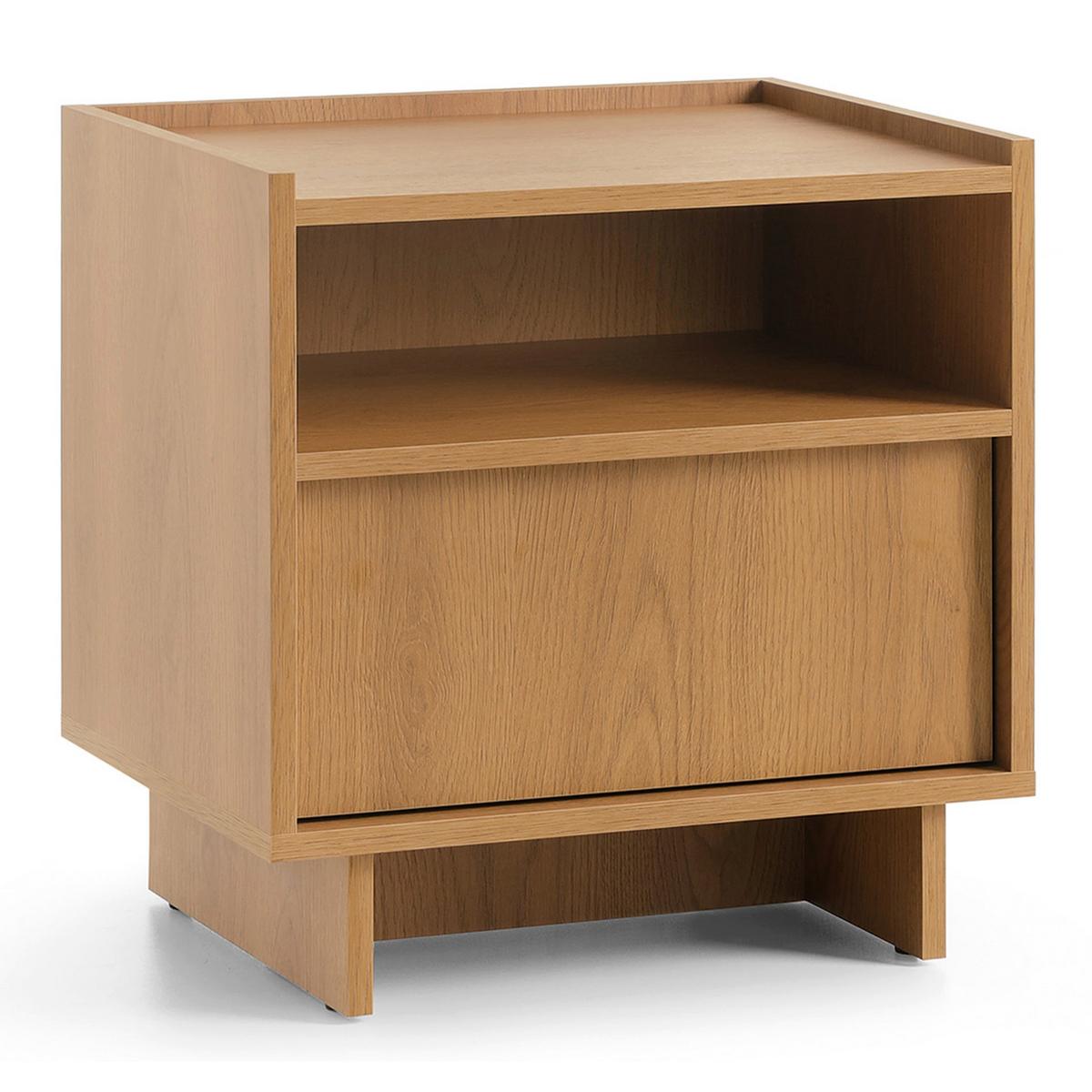NACHTTISCH Yasumi mit 1 Schublade 50 cm - Eichefarben, Holzwerkstoff (50/51/39cm) - Selsey