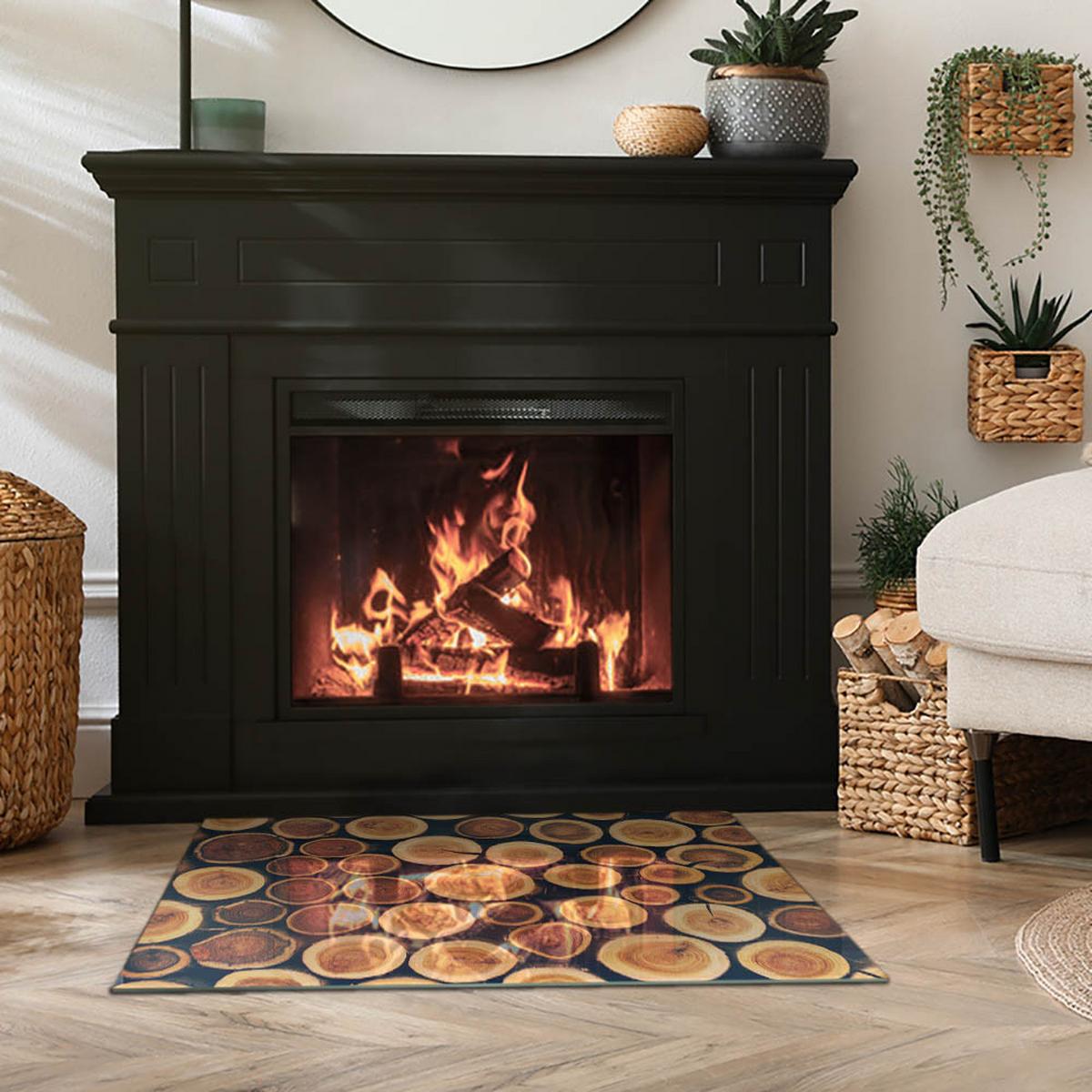 GLASPLATTE für Kamin 80x60 cm - Braun, Glas (80/60/0.4cm) - TULUP