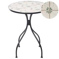 BISTROTISCH 60/60 cm Metall Schwarz Carona - Weiß, Metall (60/60/75cm) - Beliani