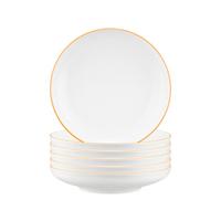 SUPPENTELLER Sento Home Pure Lines Mango Orange ø 21,3 cm 6er Set - Orange, Keramik (21.3cm) - Seltmann Weiden
