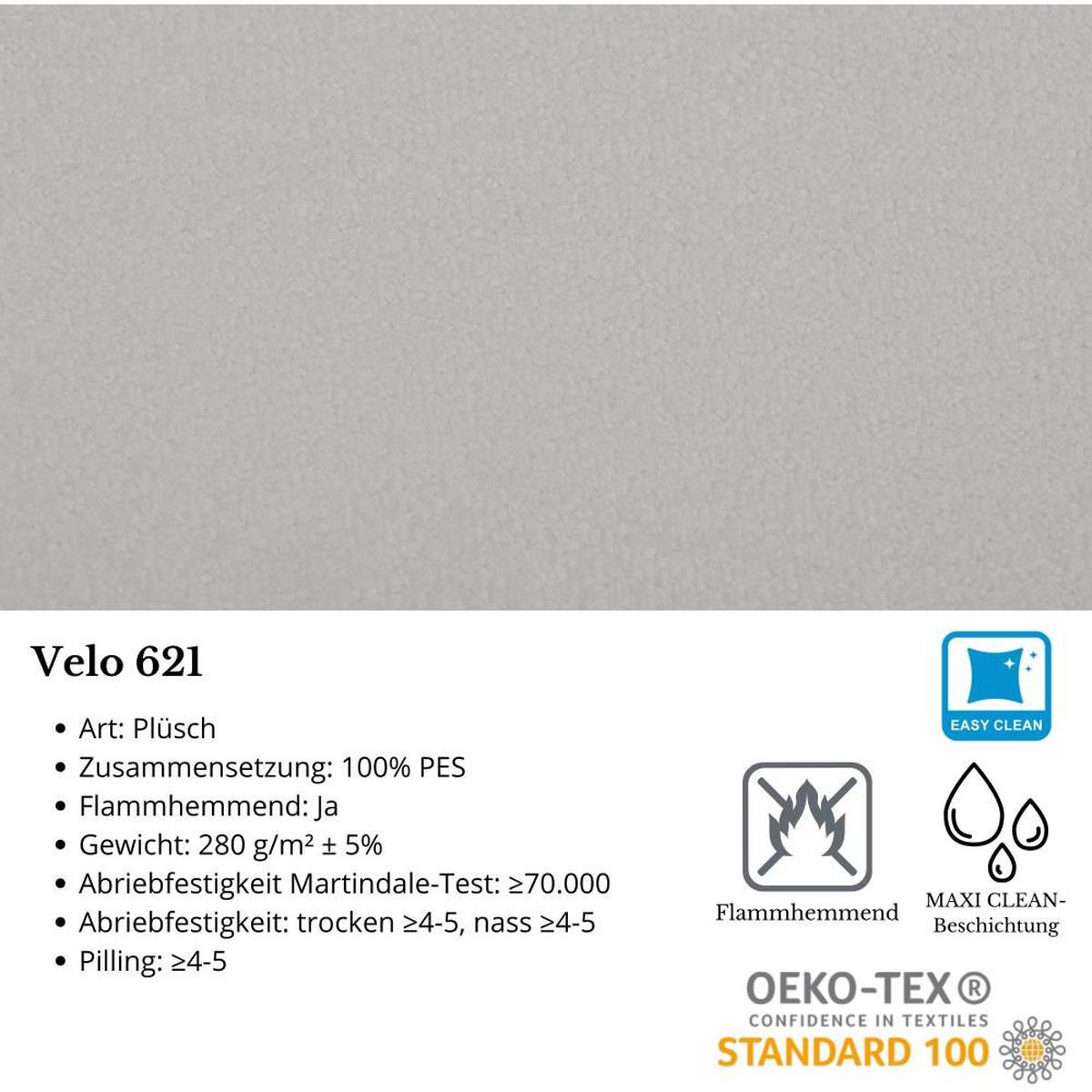 ECKSCHLAFSOFA Torre beige velours rechts - Beige, Textil (258/171cm) - Beautysofa