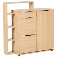 SCHUHSCHRANK Hellbraun Mirani - Braun, Holzwerkstoff (98/100/29cm) - Beliani
