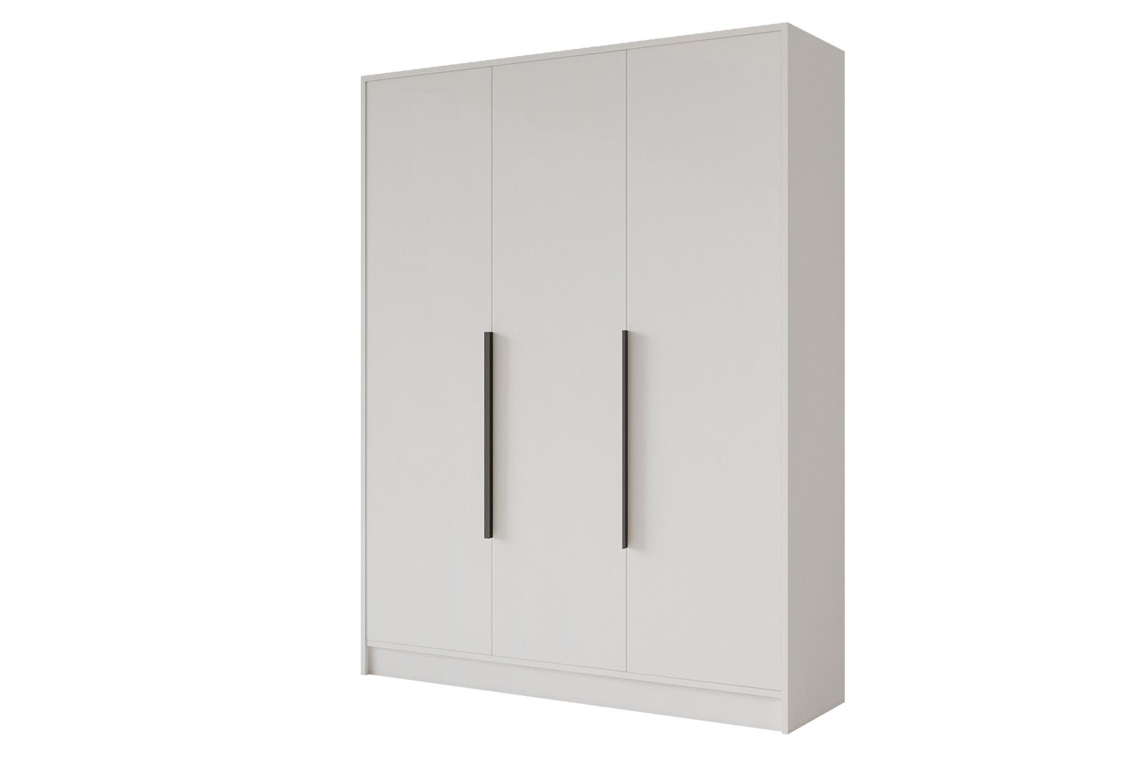 KLEIDERSCHRANK - PORTO - 150 - Weiß - Schwarz/Weiß, Holzwerkstoff (150/200/51cm) - ALTDECOR