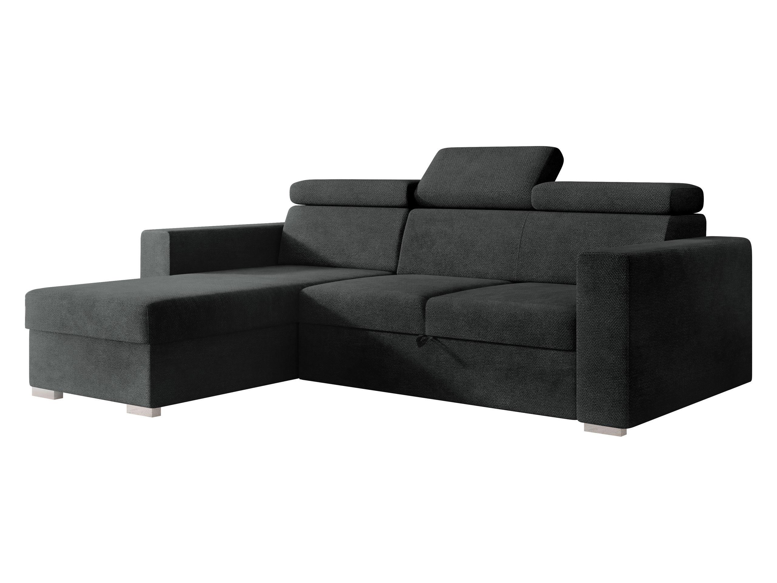 ECKSCHLAFSOFA Pedro 2rLC - Anthrazit/Silberfarben, Holz/Kunststoff (235/170cm) - MIRJAN24