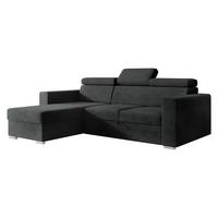 ECKSCHLAFSOFA Pedro 2rLC - Anthrazit/Silberfarben, Holz/Kunststoff (235/170cm) - MIRJAN24
