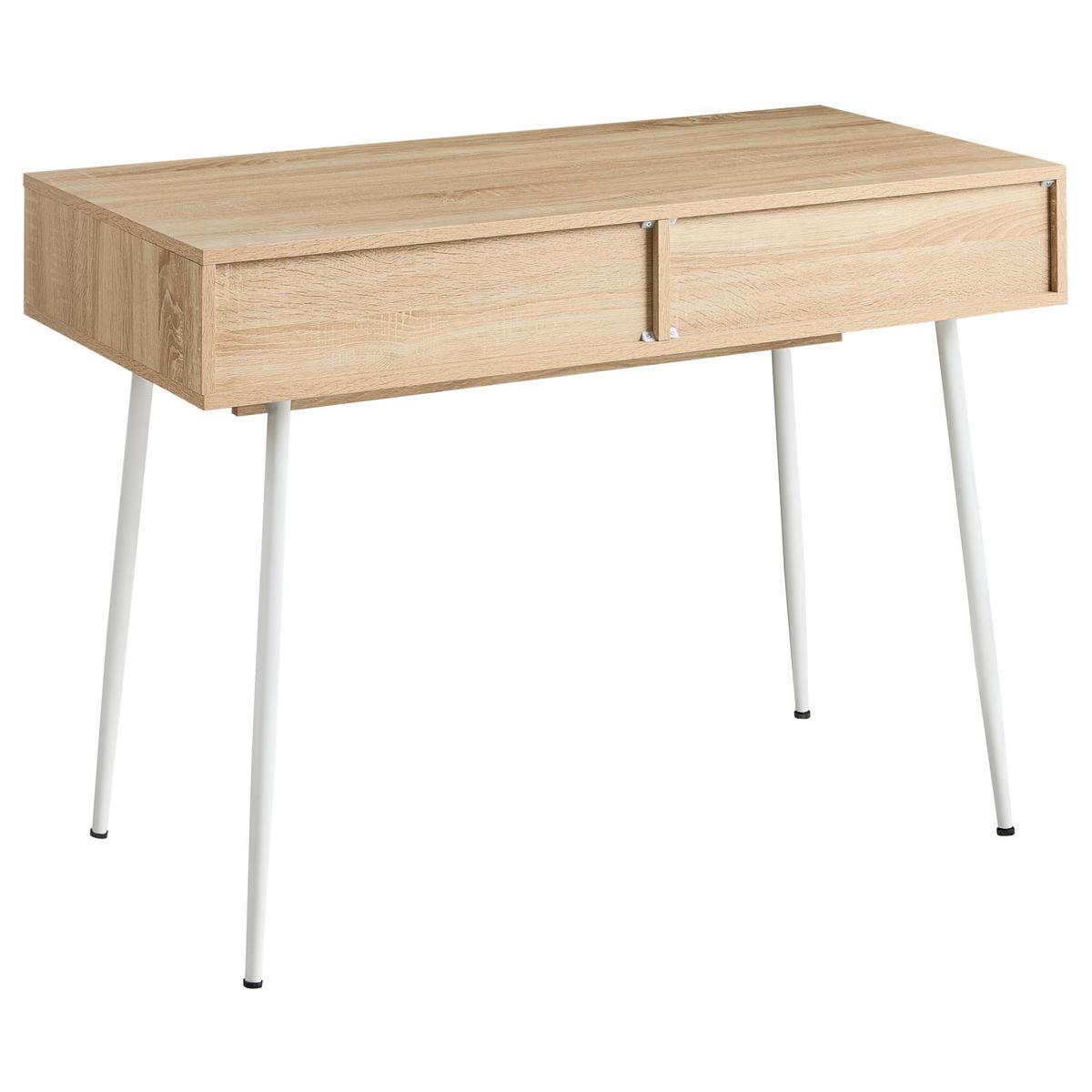 SCHREIBTISCH Hellbraun 110/ 52 cm Chula - Hellbraun, Holzwerkstoff (52/110/76cm) - Beliani