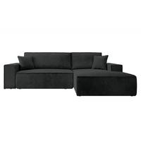 ECKSOFA Farese Schwarz Cord - Schwarz, Kunststoff/Textil (167/267cm) - Selsey