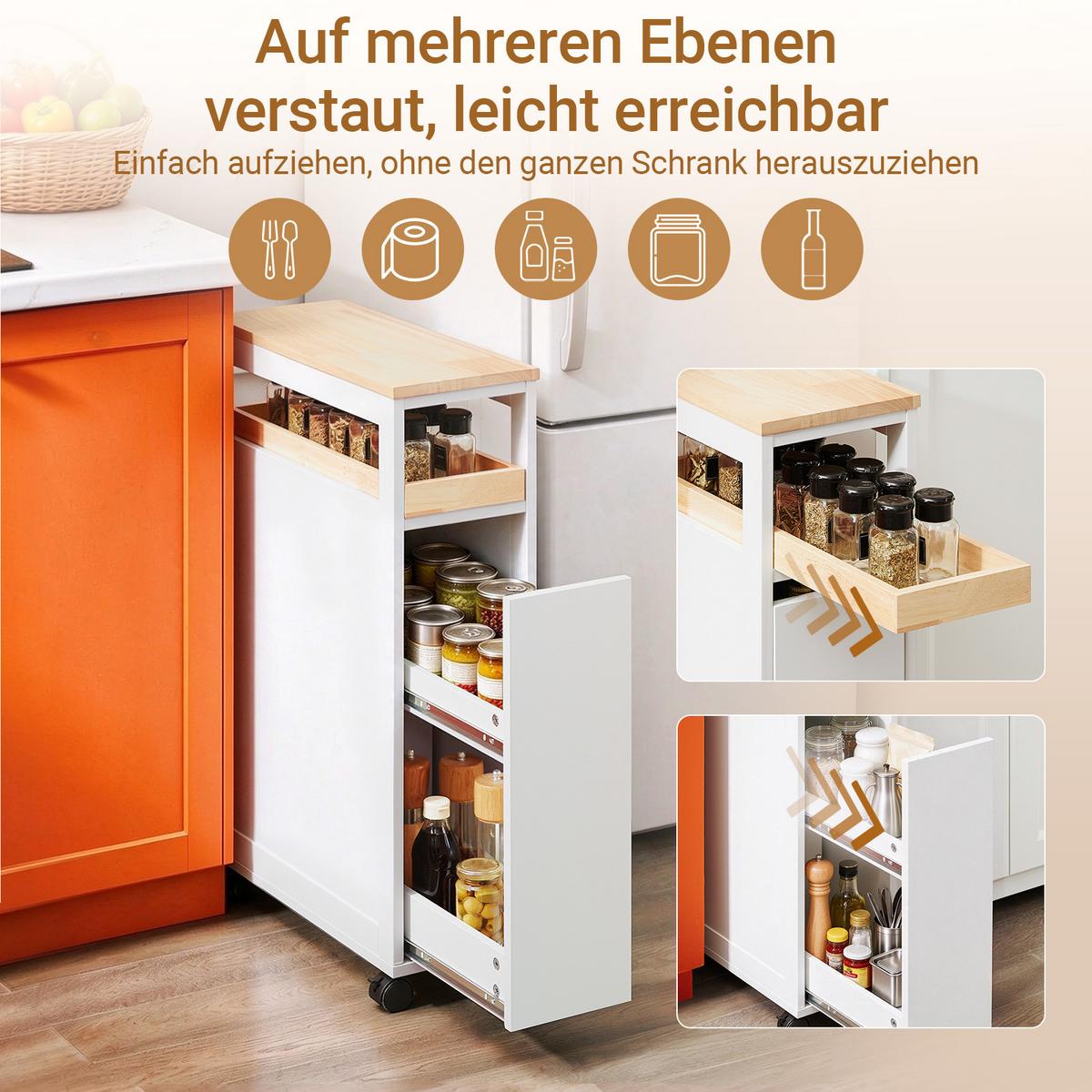 NISCHENREGAL Weiß - Weiß/Naturfarben, Holzwerkstoff (20/79/51cm) - SoBuy