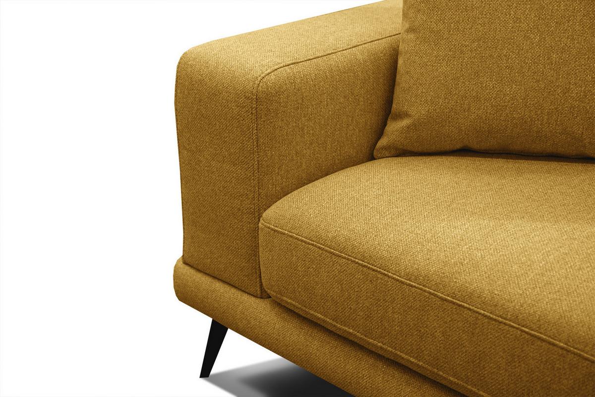 SOFA MEDIOLANE 2,5-Sitzer, dunkelgelb - Dunkelgelb, Holzwerkstoff/Textil (203/87/96cm) - Wozimo