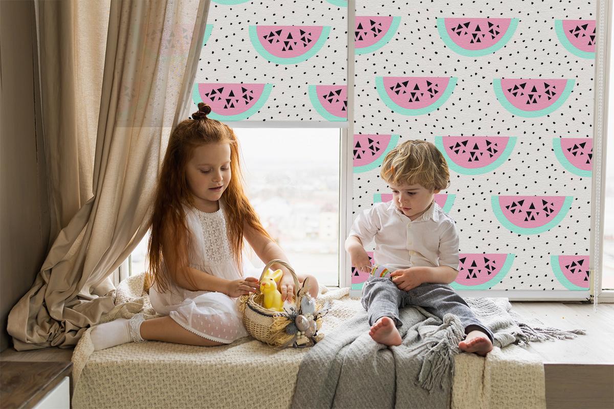 INNENROLLO - Fensterrollo - Rollo - 70x140 cm - Wassermelone - Pink, Kunststoff (70/140/0.5cm) - TULUP