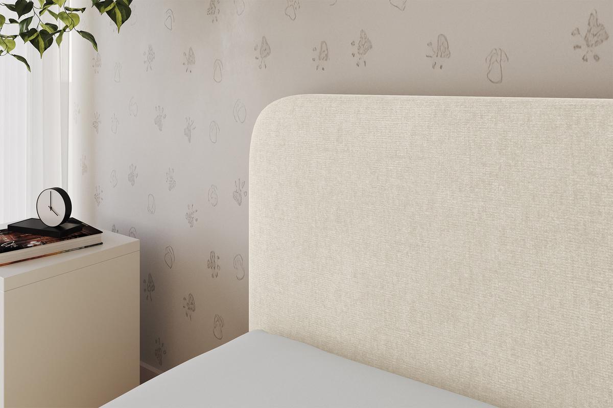 EINZELLBETT Jugendbett mit Bettkasten, Rechts - ALVY 100x200 Beige - Naturfarben, Holzwerkstoff/Textil (100/200cm) - ALTDECOR