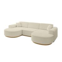 WOHNLANDSCHAFT MARI-U1-v2 - 303x171x83 cm Beige Bouclé - Beige, Holzwerkstoff/Textil (303/83/171cm) - ALTDECOR