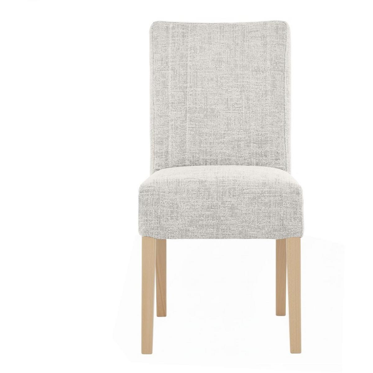 STUHL FREYA mit Buchenholzbeinen, Polsterstuhl, Beige - Beige/Buchefarben, Holz (47/94/42cm) - Beautysofa