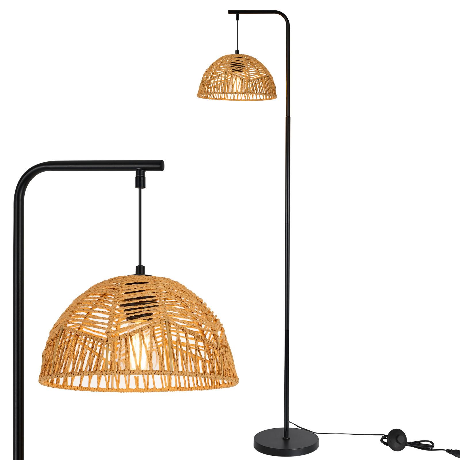 STEHLAMPE Arwenor 28/15/164 cm - Schwarz, Textil/Metall (28/15/164cm) - ZMH