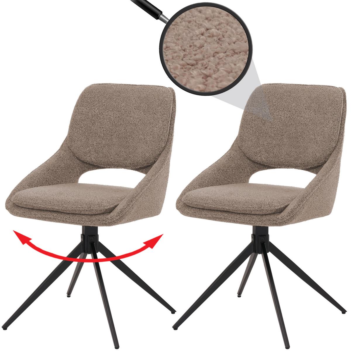 ESSZIMMERSTUHL Beige 2er-Set - Beige, Textil (55/87/55cm) - MCW