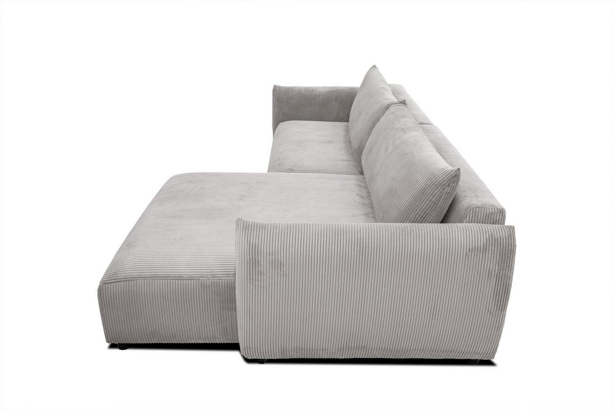 ECKSOFA TAUER 5-Sitzer, weiß - Schwarz/Weiß, Holzwerkstoff/Kunststoff (292/174cm) - Wozimo