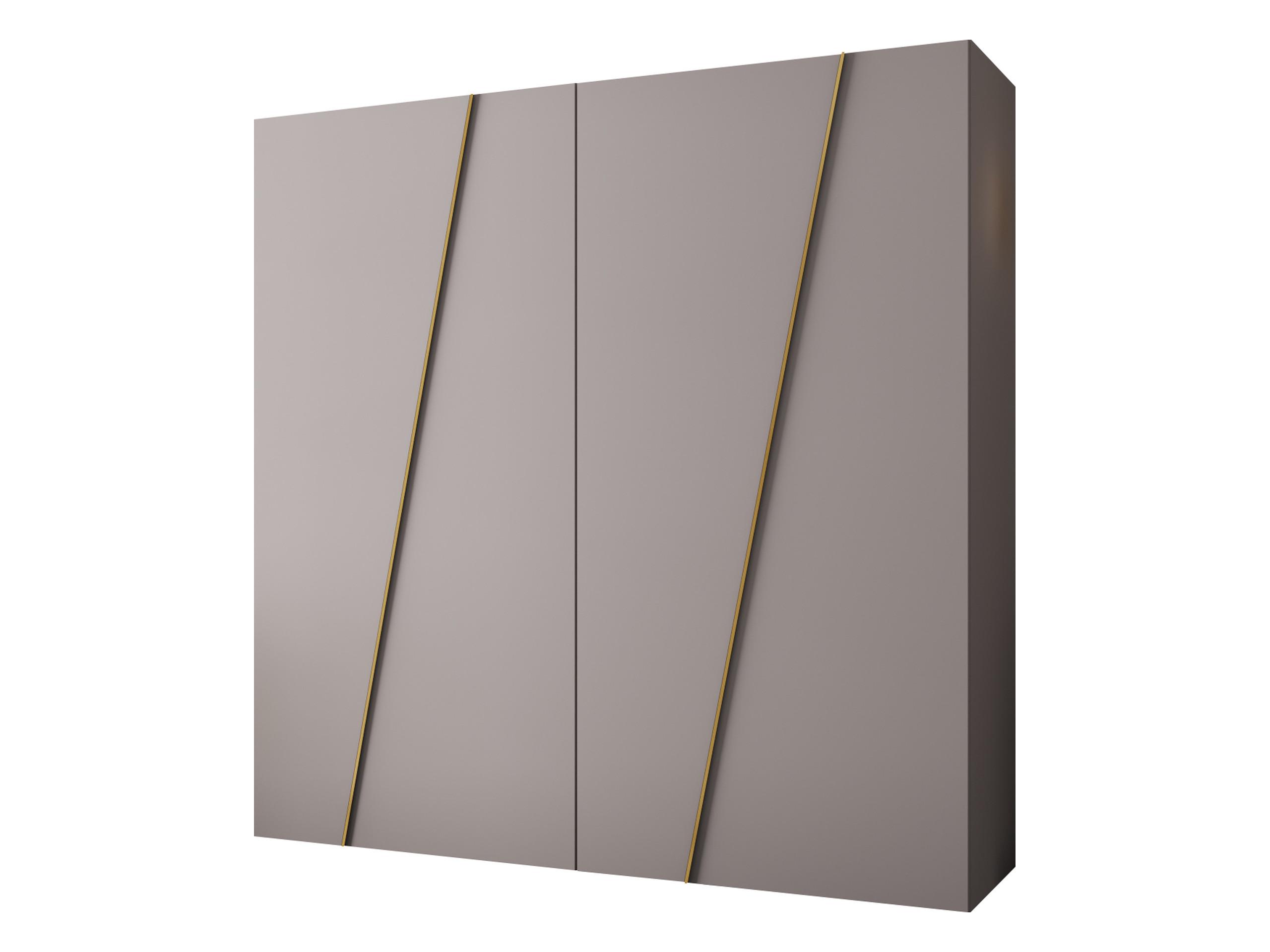 DREHTÜRENSCHRANK Zen 200 cm - Kaschmir/Goldfarben, Holzwerkstoff/Kunststoff (200/202/50cm) - MIRJAN24