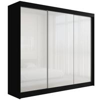 KLEIDERSCHRANK PEKA - 250 cm - Schwarz|Weiß - Schwarz/Weiß, Holzwerkstoff (250/215/61cm) - ALTDECOR