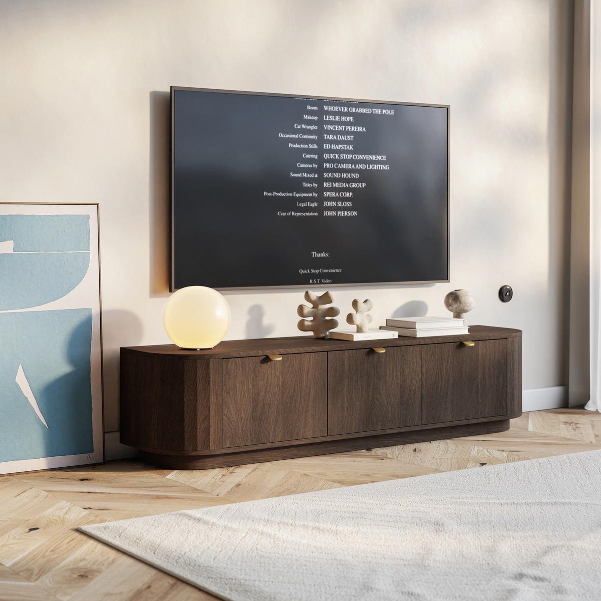 TV-LOWBOARD Coru 175 cm - Dunkelbraun, Holzwerkstoff/Metall (175.4/40.9/39.1cm) - Selsey