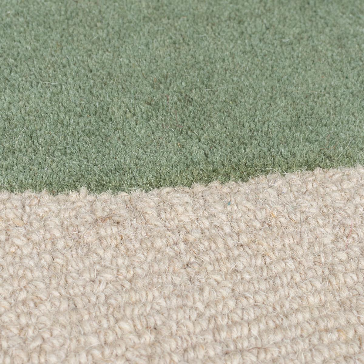 WOLLTEPPICH AIRE, abstrakt, aus Wolle, Grün, 200 x 290 cm - Grün, Textil (290/200cm) - KADIMA DESIGN