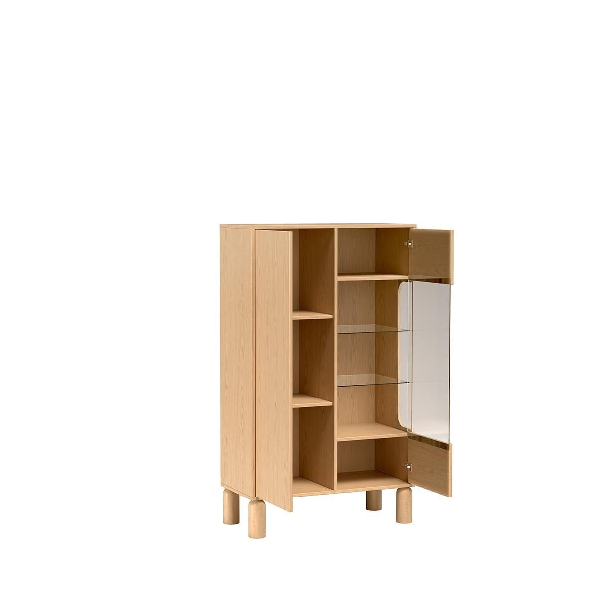 VITRINE SABBIA 145,7/89 cm in Eichefarben - Braun, Holzwerkstoff (89/145.7/40.6cm) - MASSENO