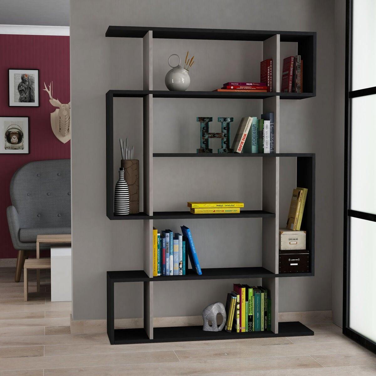 BÜCHERREGAL Mito - 108/25/161 cm - Grau, Holzwerkstoff (25/161/31cm) - Calicosy
