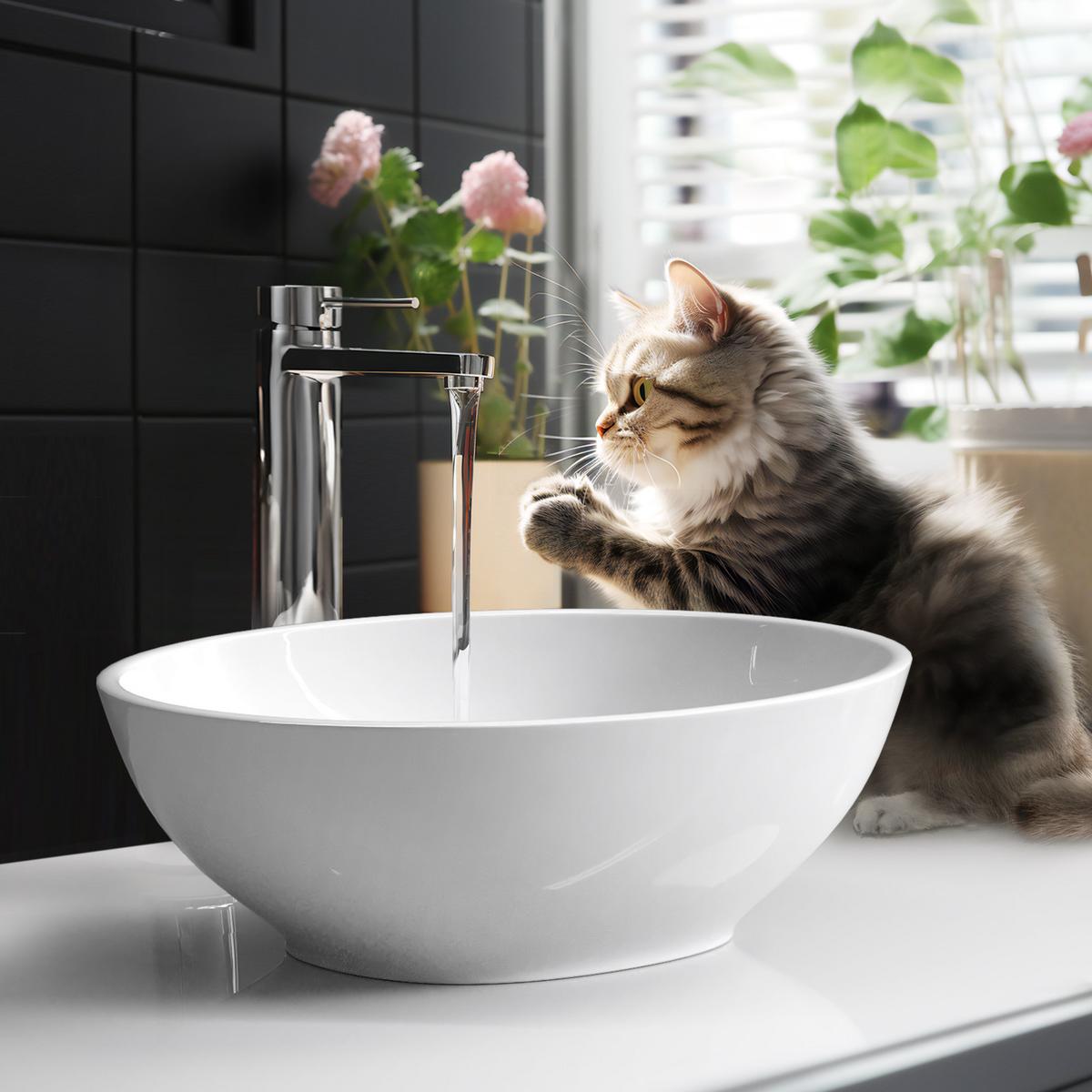 WASCHBECKEN mit pflegeleichter Oberfläche Weiß 61,5 / 36 / 15,5 cm - Weiß, Keramik (36/15.5/61.5cm) - EMKE