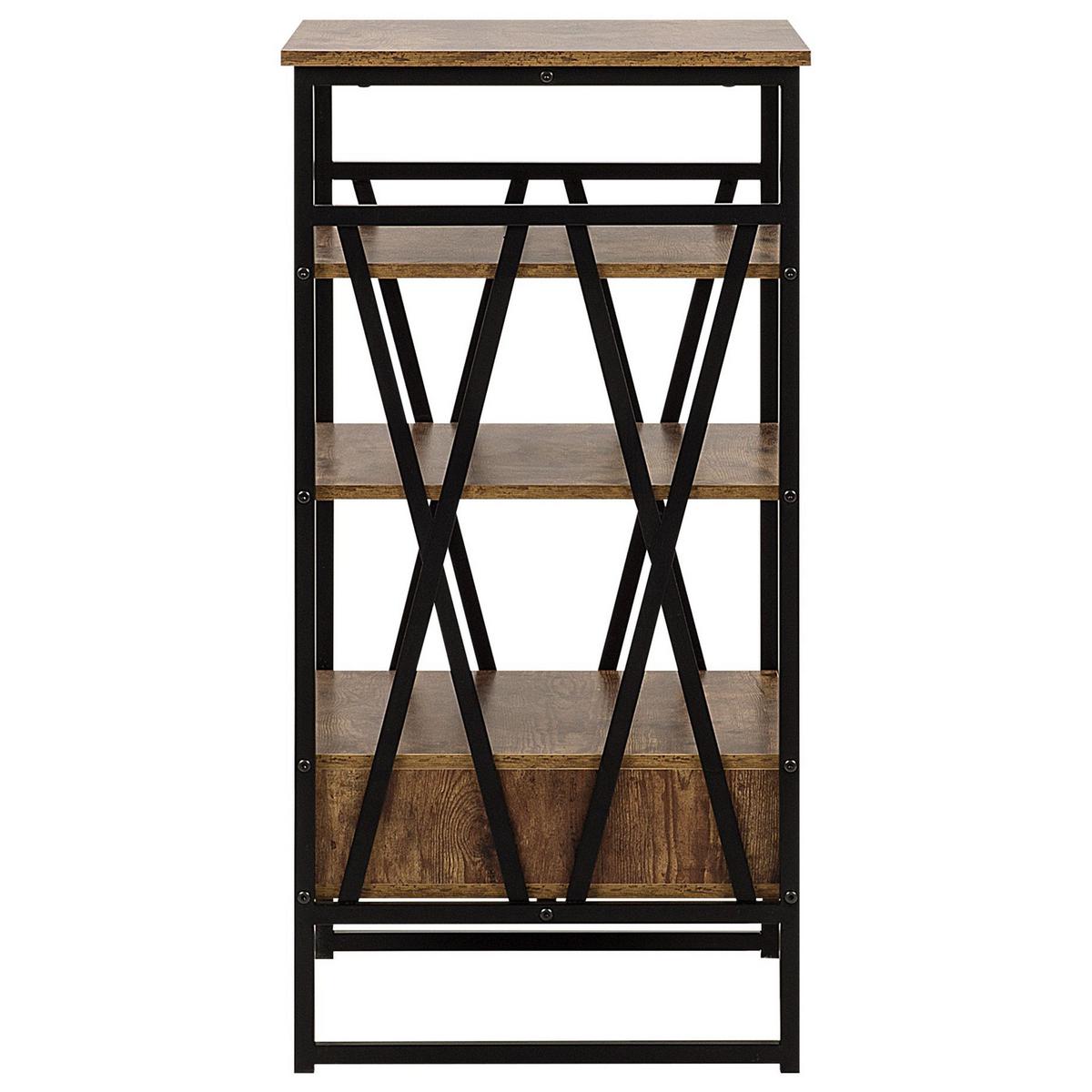 REGAL 3 Fächer Keene - Dunkelbraun, Holzwerkstoff (56/101/51cm) - Beliani