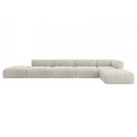 ECKSOFA modulares Sofa Kerru-L3 - 475x190x70 cm Creme Cord - Hellgrau/Creme, Holzwerkstoff/Textil (475/190cm) - ALTDECOR