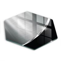 GLASPLATTE 40 cm Metallische Abstraktion - Alufarben, Glas (40/40cm) - Wallfluent