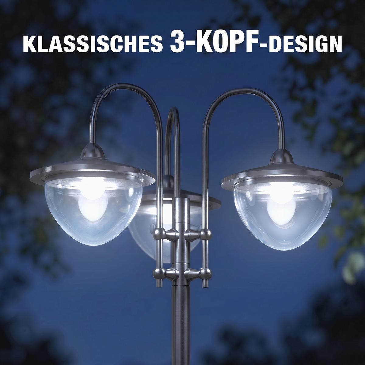 GARTENLATERNE, Schwarz, PP, ABS, Edelstahl, Aluminiumlegierung - Schwarz, Metall (60/55/189cm) - Outsunny