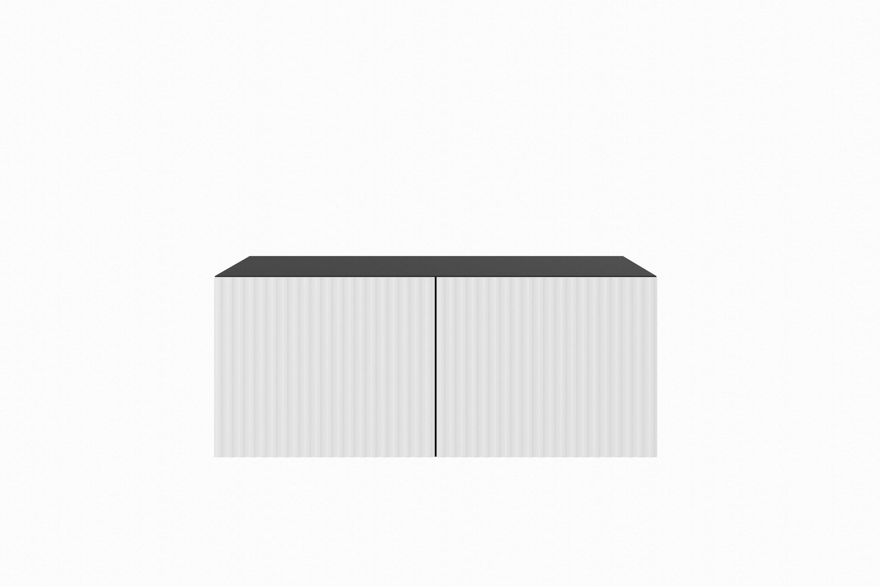LOWBOARD VAREN 100/41/40 cm, Hängender TV-Schrank Anthrazit / Weiß - Anthrazit/Weiß, Holzwerkstoff (100/41/40cm) - MASSENO