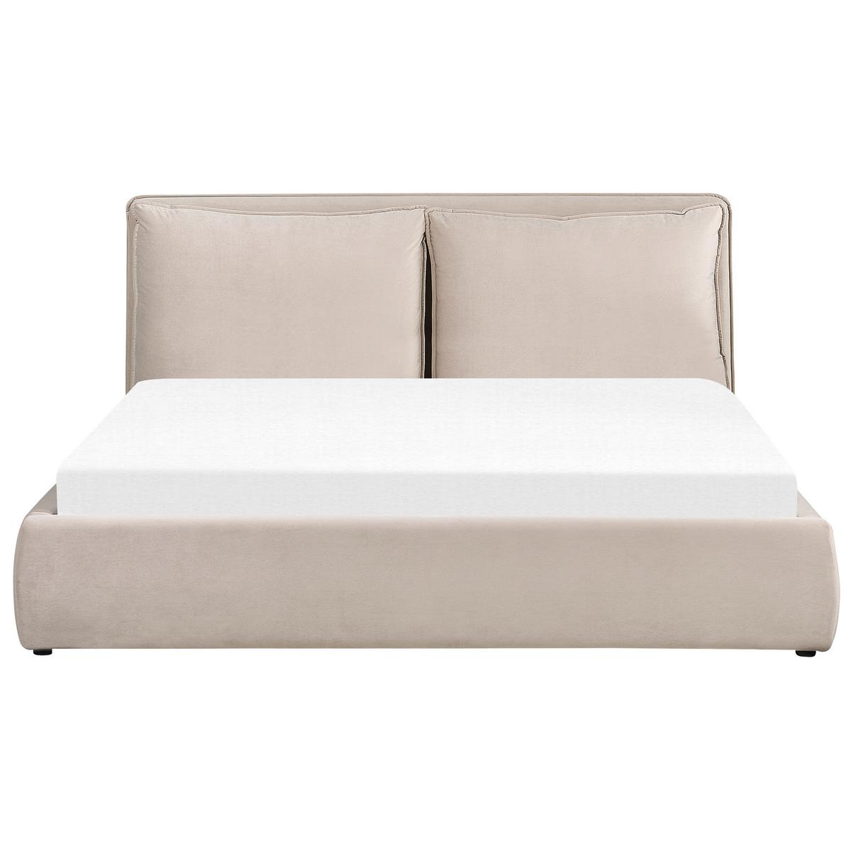 BETT 180/200cm Beige Bajonna - Beige, Textil (180/200cm) - Beliani