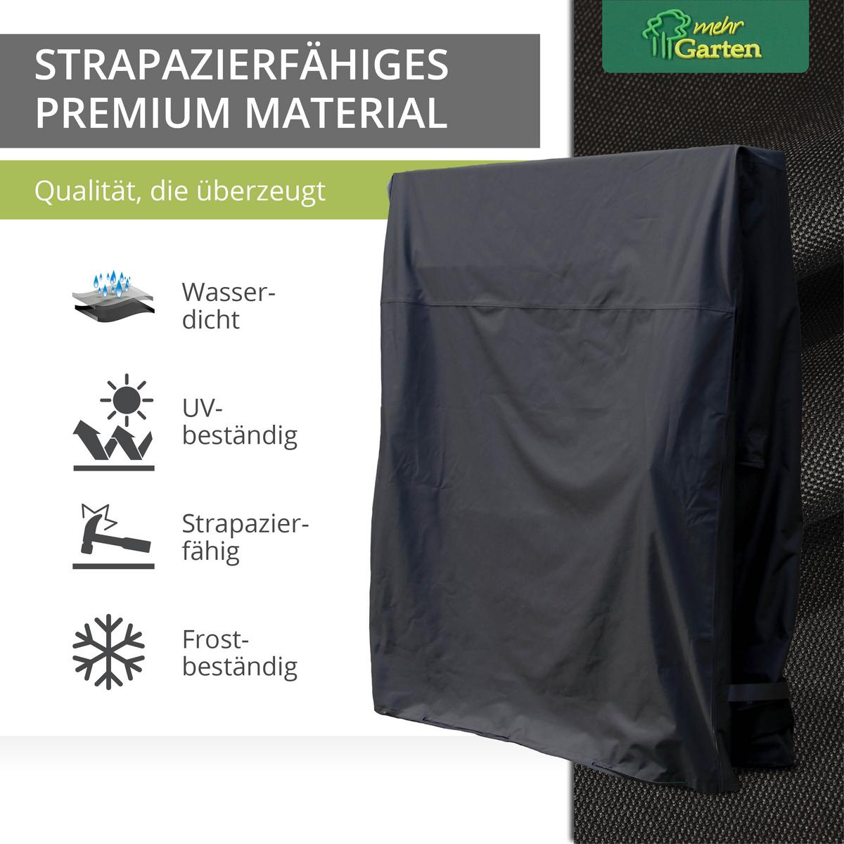 ABDECKUNG Tischtennisplatte SHP-20178 - Schwarz, Kunststoff (165/185/80cm) - mehr Garten