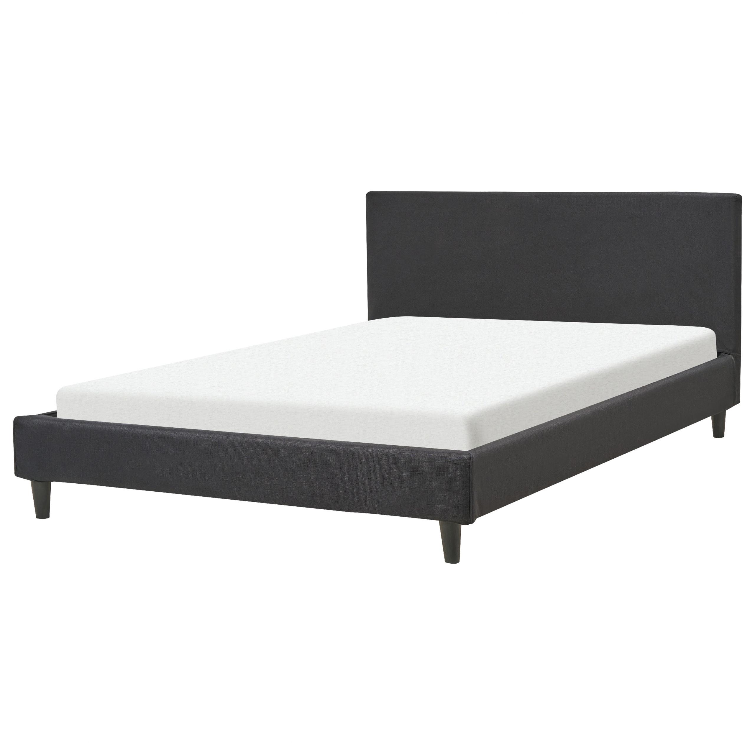 POLSTERBETT 140/200cm Schwarz Fitou - Schwarz, Textil (140/200cm) - Beliani