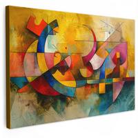 LEINWANDBILD Kunst - Abstrakt - Modern Wanddeko 90x60 cm - Gelb, Textil (90/60cm) - MuchoWow