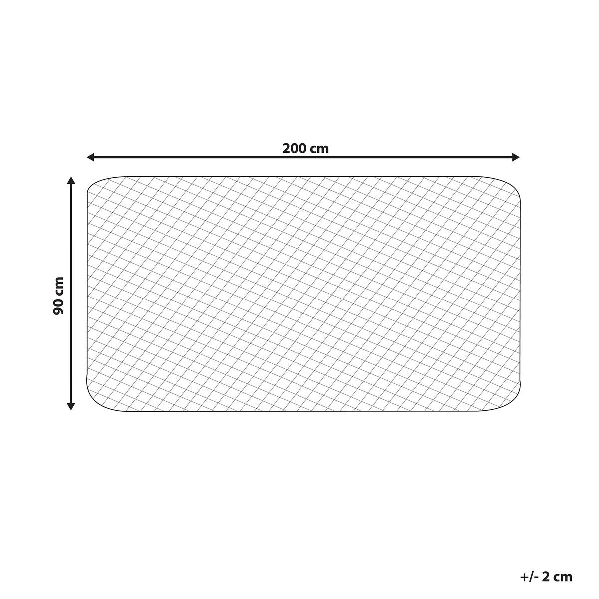 MATRATZENTOPPER 90 x 200 cm Almanzor - Weiß, Naturmaterialien (90/200cm) - Beliani