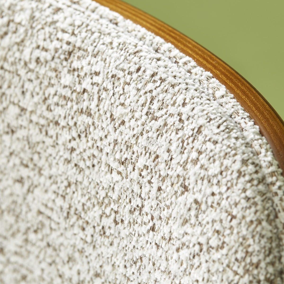 STUHL aus Nussbaum und Stoff L56 cm - MANNIX - Grau, Metall (54/78/61cm) - Signature