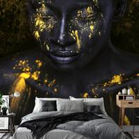 SELBSTKLEBENDE FOTOTAPETE 392/280 cm - Goldfarben/Schwarz, Kunststoff/Textil (392/1cm) - KUNSTLOFT