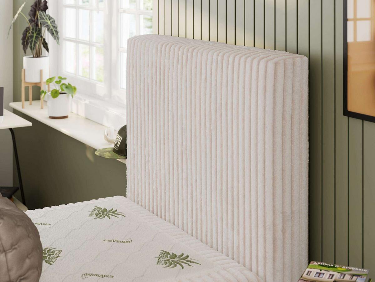 JUGENDBETT TILIO 90/200 - Beige - H4 - Rechts Seite - Beige, Textil (200/90cm) - MKS